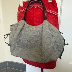 Gently used! Kate Spade Quilted Gray Diaper Baby Bag With Matching Changing Pad!